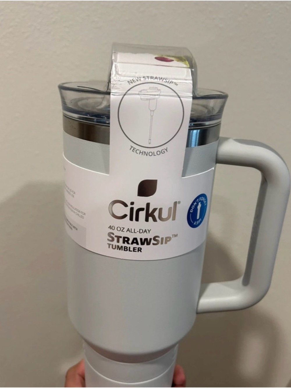 Cirkul 40 oz StrawSip Tumbler - Light Gray